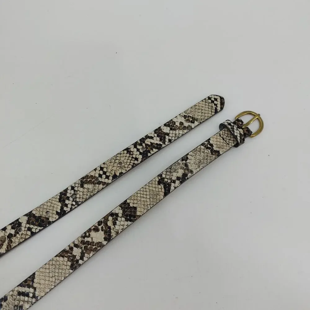 American Eagle Snake Print Size Small Skinny Genuine Leather